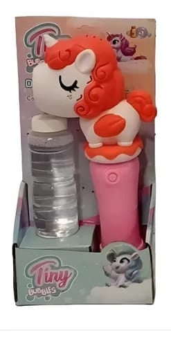 Bagheta cu baloane sapun- unicorn roz cu alb cu lumini si sunete 26x13x6.5cm