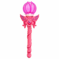 Baghetă magică cu lumini LED, roz 38 cm – jucărie copii cu efecte luminoase