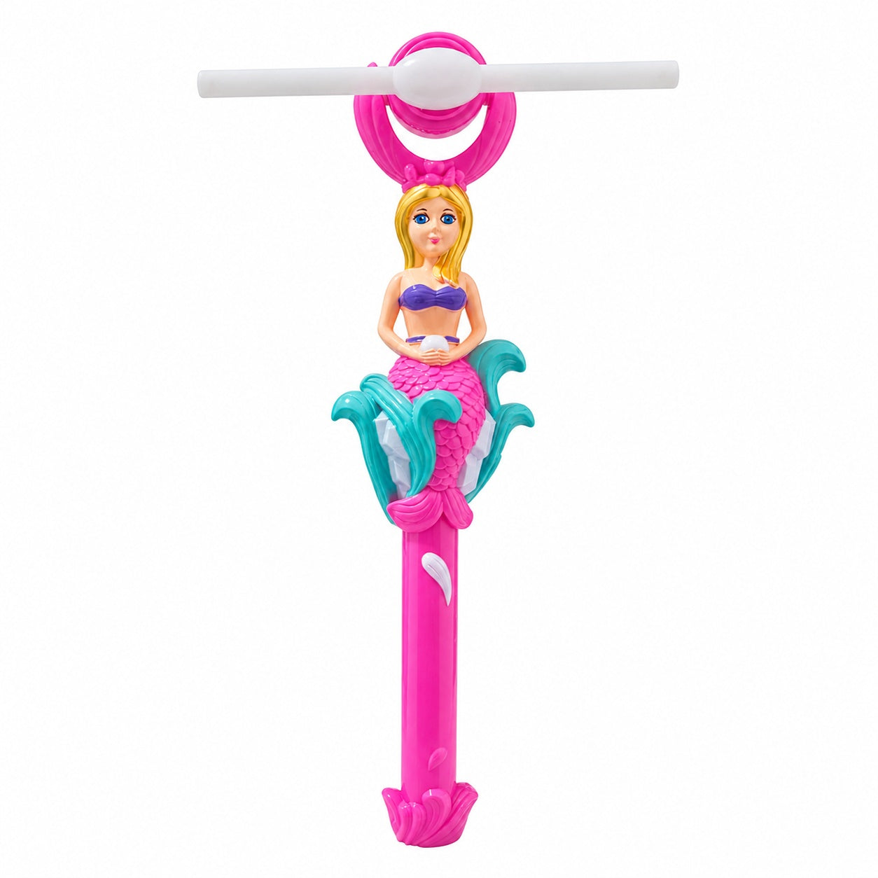 Baghetă magică cu lumini , Sirenă roz deschis, 38 cm - jucarie pentru copii