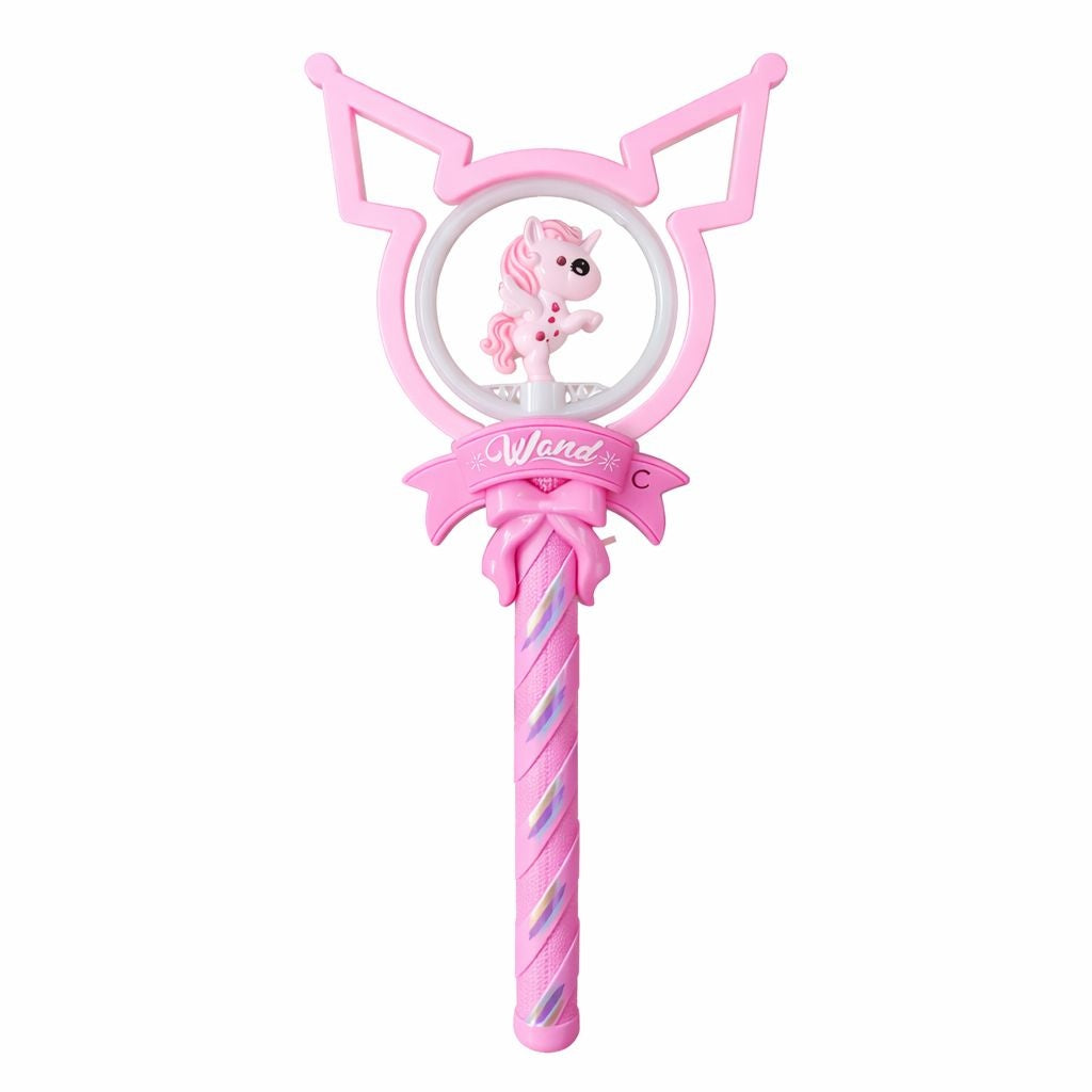 Baghetă Magică pentru Copii, Jucărie Interactivă din Plastic, Design Unicorn, Roz,42 cm