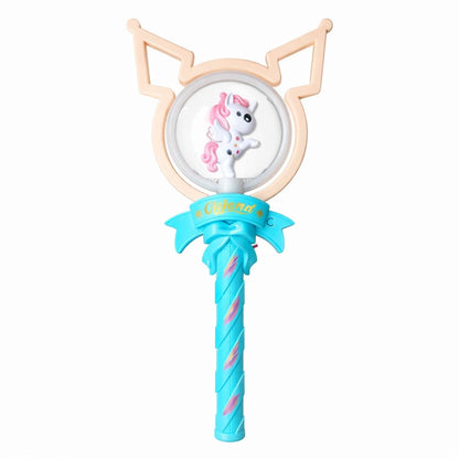 Baghetă Magică pentru Copii, Jucărie Interactivă din Plastic, Design Unicorn, Albastru,42 cm