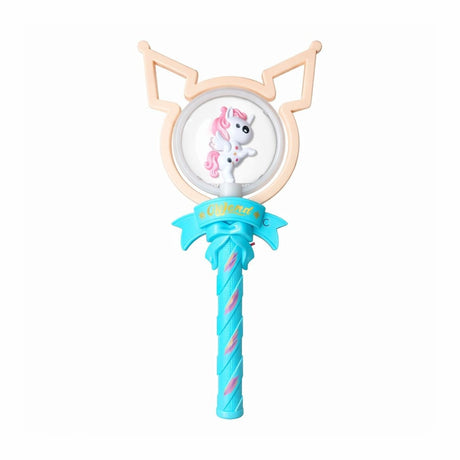 Baghetă Magică pentru Copii, Jucărie Interactivă din Plastic, Design Unicorn, Albastru,42 cm