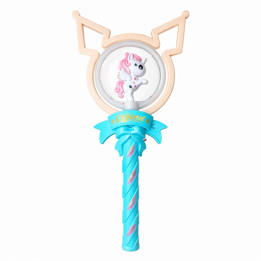 Baghetă Magică pentru Copii, Jucărie Interactivă din Plastic, Design Unicorn, Albastru,42 cm