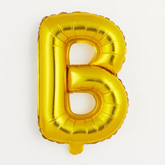 Balon folie litera B auriu 65 cm, decor petreceri si aniversari, 1 buc