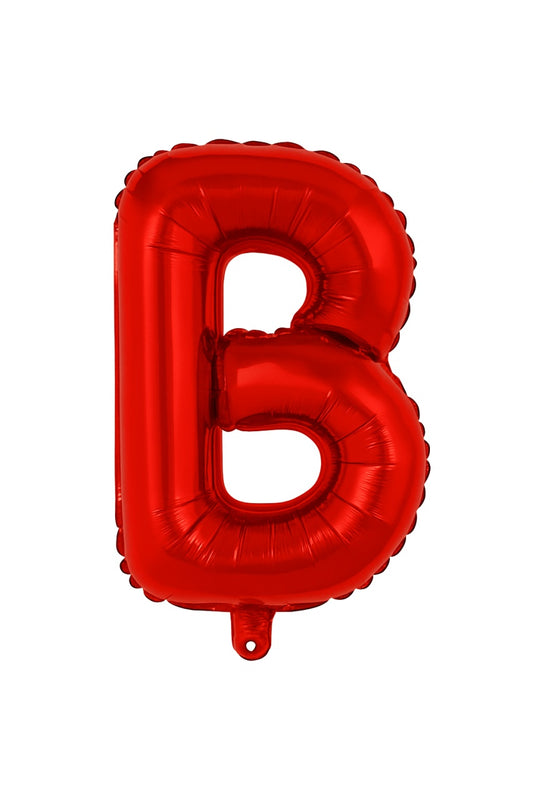 Balon folie litera B rosu 35 cm, decor aniversari si petreceri, 1 buc