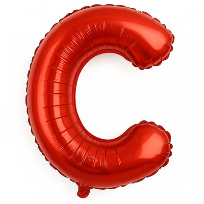Balon folie litera C rosu, 35 cm, decor aniversari si petreceri, 1 buc