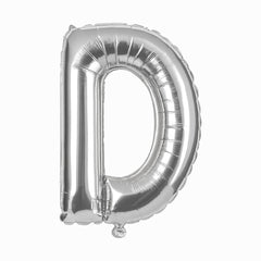 Balon folie litera D argintiu 35 cm, decor petreceri si aniversari, 1 buc
