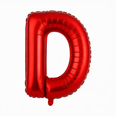 Balon folie litera D rosu 35 cm, decor aniversari si petreceri, 1 buc