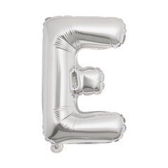 Balon folie litera E argintiu 35 cm, decor aniversari si petreceri, 1 buc