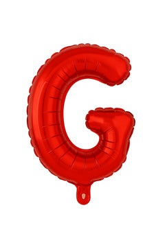 Balon folie litera G rosu 35 cm, decor aniversari si petreceri, 1 buc