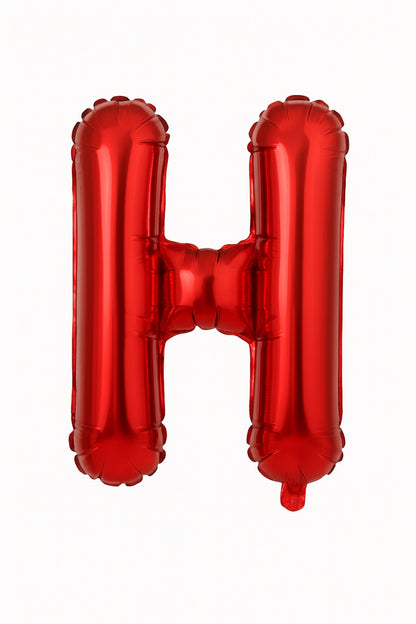 Balon folie litera H rosu 35 cm, decor aniversari si petreceri, 1 buc