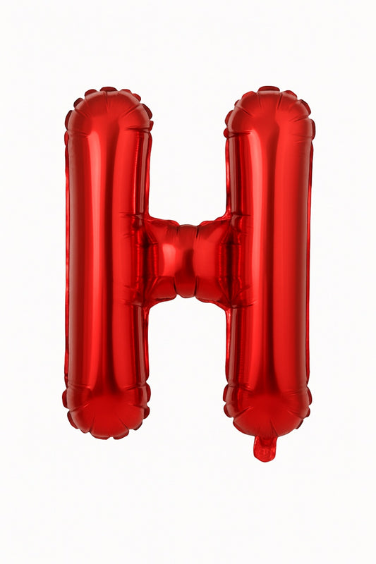 Balon folie litera H rosu 35 cm, decor aniversari si petreceri, 1 buc