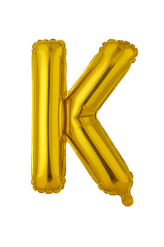 Balon folie litera K auriu, 35 cm, decor aniversari si petreceri, 1 buc