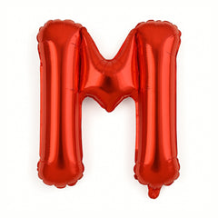 Balon folie litera M rosu, 35 cm, decor petreceri si aniversari, 1 buc