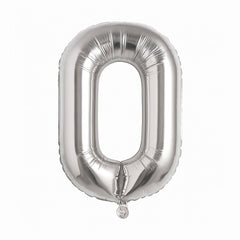 Balon folie litera O argintiu, 35 cm, decor petreceri si aniversari, 1 buc