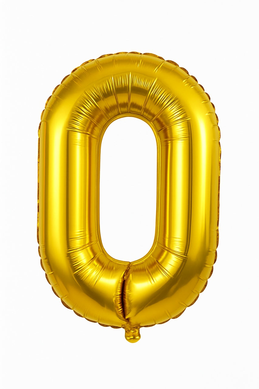 Balon folie litera O auriu, 35 cm, decor petreceri si aniversari, 1 buc