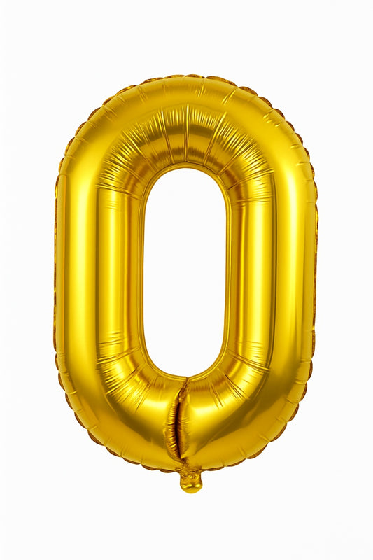 Balon folie litera O auriu, 35 cm, decor petreceri si aniversari, 1 buc