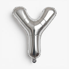 Balon folie litera Y argintiu, 35 cm, decor petreceri si aniversari, 1 buc