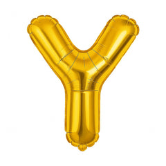 Balon folie litera Y auriu, 35 cm, decor aniversari si petreceri, 1 buc
