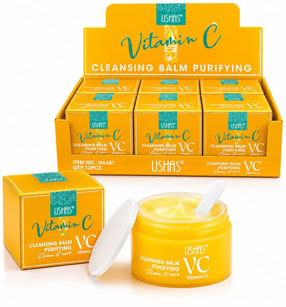 Balsam Demachiant cu Vitamina C Ushas Cleansing Balm Purifying – Curățare Profundă