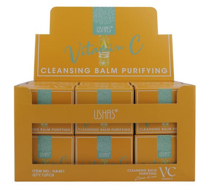 Balsam Demachiant Purifiant cu Vitamina C USHAS , Iluminare si Curatare Profunda, 63g