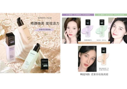 Baza de Machiaj Romantic Color Matte Long Wear , 30ml, Matifiere, Fixare, Rezistenta Indelungata