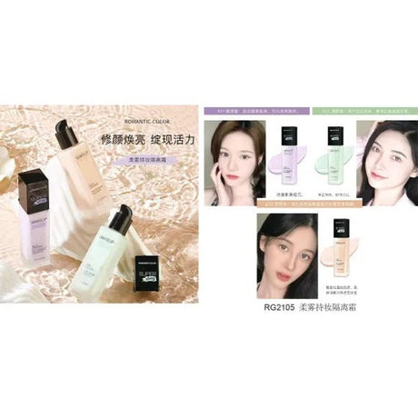 Baza de Machiaj Romantic Color Matte Long Wear , 30ml, Matifiere, Fixare, Rezistenta Indelungata
