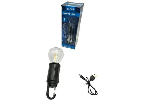 Bec portabil LED 3W cu incarcare rapida USB Type-C , autonomie 24h, 220V, soclu E27, lumina calda, clasa A, plastic durabil,