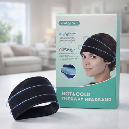 Bentiță Terapeutică cu Terapie Caldă & Rece Pretty Girl, Negru, Material Textil