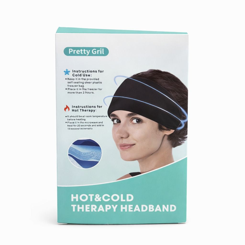 Bentiță Terapeutică cu Terapie Caldă & Rece Pretty Girl, Negru, Material Textil