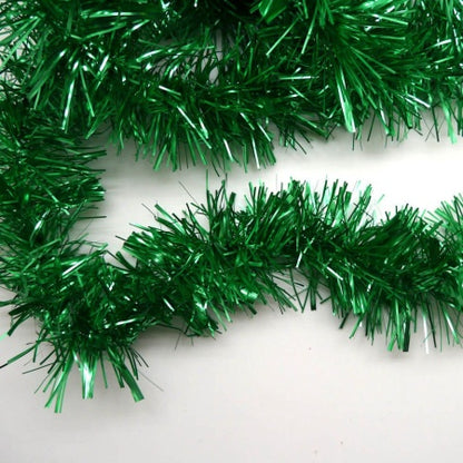 Beteala Craciun Verde Stufos 6 cm, 190 cm Lungime , Decor Brad Festiv