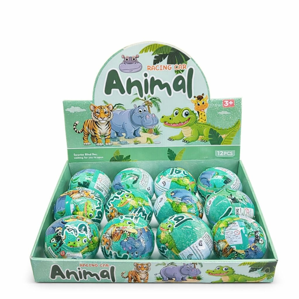 Bila surpriza cu figurina animal, model aleator, 10 cm