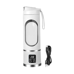 Blender portabil electric 450ml pentru smoothie si shake, reincarcabil USB Type-C, alb