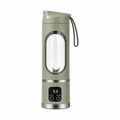 Blender portabil electric 450ml pentru smoothie si shake, reincarcabil USB Type-C, verde