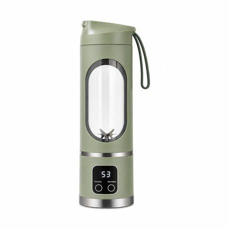 Blender portabil electric 450ml pentru smoothie si shake, reincarcabil USB Type-C, verde