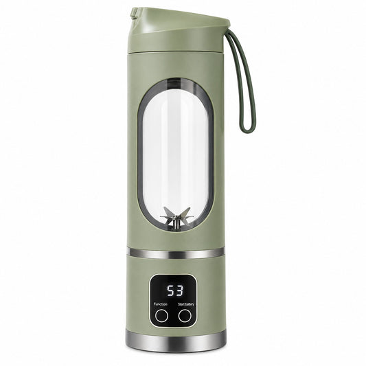 Blender portabil electric 450ml pentru smoothie si shake, reincarcabil USB Type-C, verde