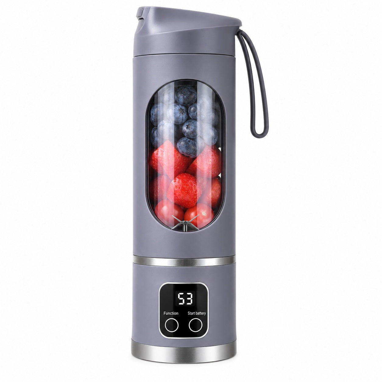Blender portabil electric 450ml pentru smoothie si shake, reincarcabil USB Type-C, mov