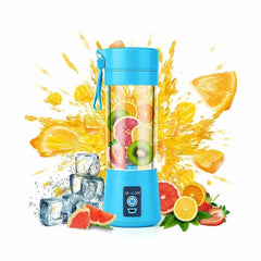 Blender portabil electric pentru smoothie si sucuri, reincarcabil USB 2000mAh, albastru
