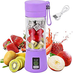 Blender portabil electric pentru smoothie si sucuri, reincarcabil USB 2000mAh, mov