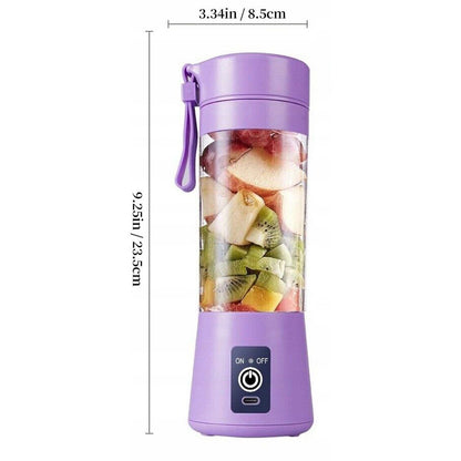 Blender portabil electric pentru smoothie si sucuri, reincarcabil USB 2000mAh, mov
