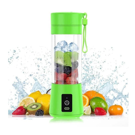 Blender portabil electric pentru smoothie si sucuri, reincarcabil USB 2000mAh, verde