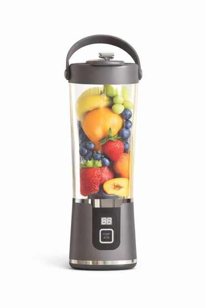 Blender portabil electric pentru sucuri, plastic, culoare Gri