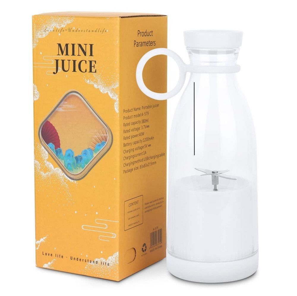 Blender portabil USB pentru smoothie si sucuri, mini mixer reincarcabil 420 ml mov