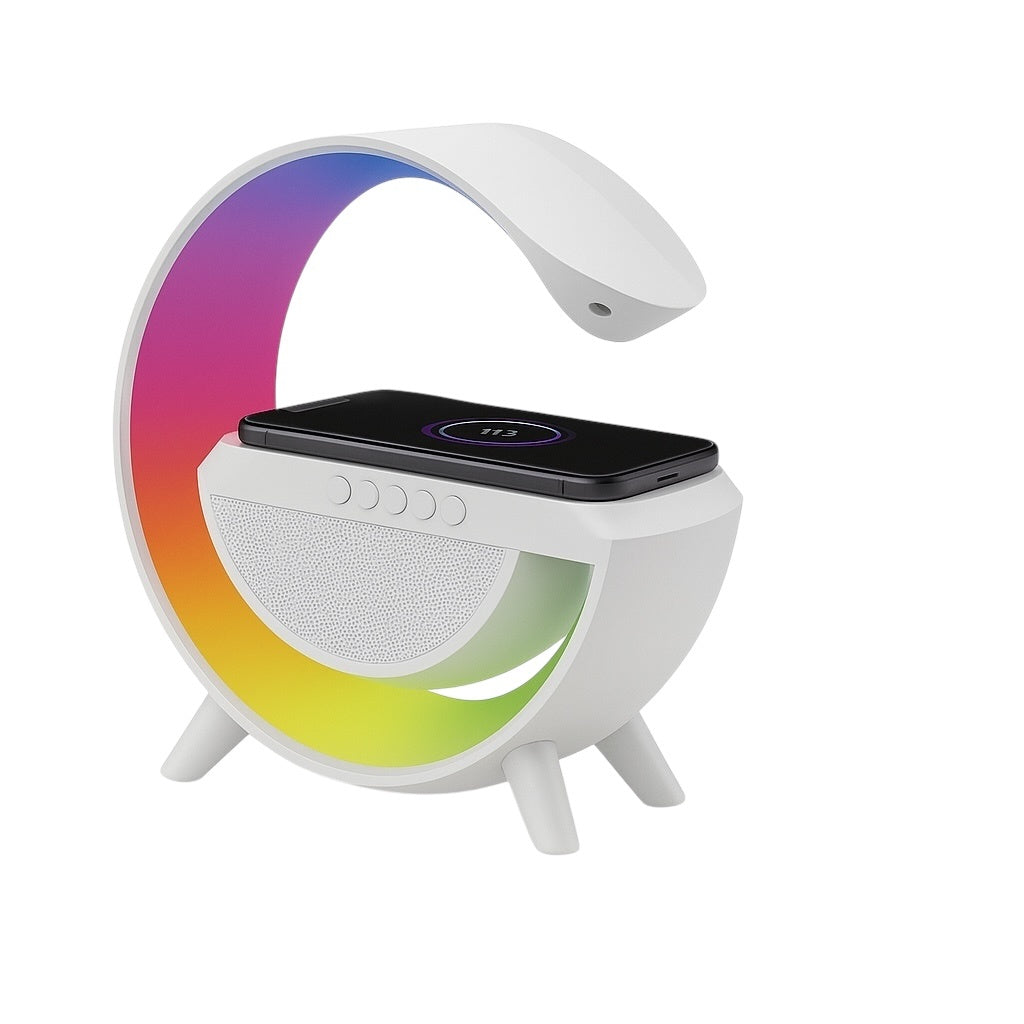 Boxa Bluetooth cu Incarcare Wireless si Lumina LED RGB, Stand Telefon, Model BT-2301