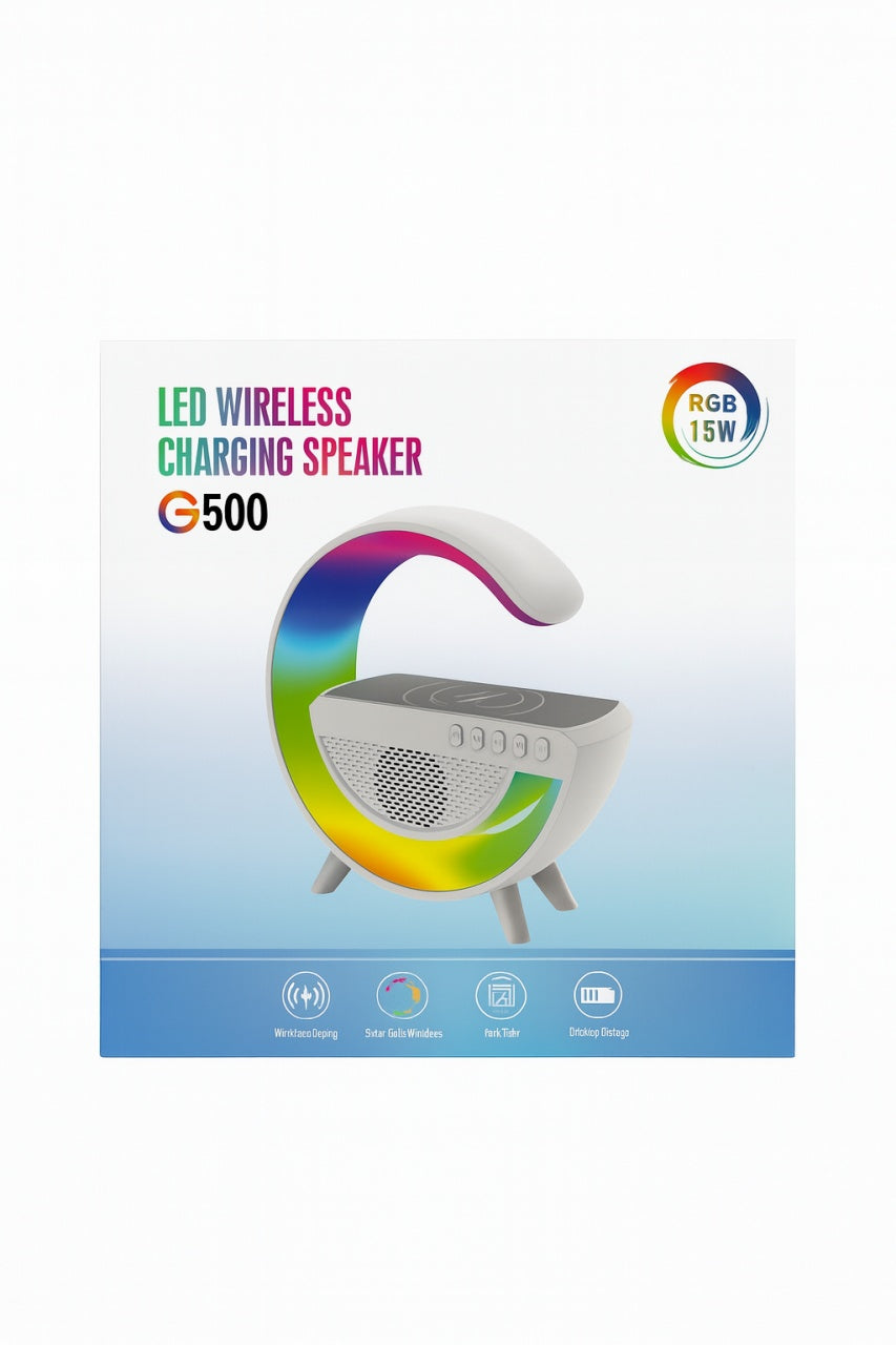 Boxa LED RGB G500 cu incarcare wireless 15W si design modern