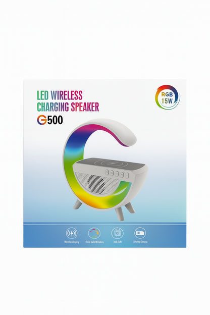 Boxa LED RGB G500 cu incarcare wireless 15W si design modern
