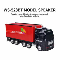 Boxă portabilă Bluetooth în formă de camion Music Express cu radio FM, USB, TF și funcție selfie, Rosu