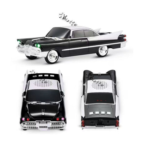 Boxa portabila Bluetooth masina retro, radio FM, USB, TF, AUX, LED, Type-C, negru