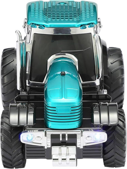 Boxa portabila Bluetooth tractor vintage, radio FM, USB, TF, AUX, lumini LED, TWS, verde smarald
