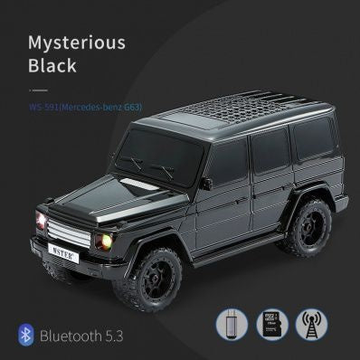 Boxa portabila wireless model masina SUV, 8W, Bluetooth, radio FM, USB, TF, Negru